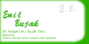 emil bujak business card